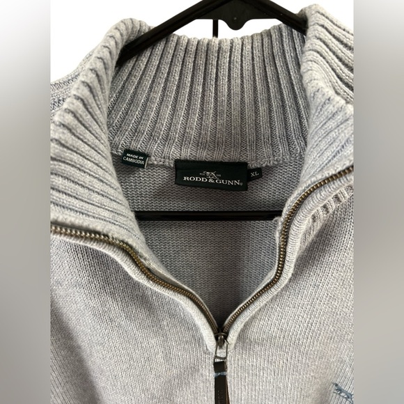 Rodd & Gunn merrick bay knit 1/4 zip grey sweater - Picture 5 of 7